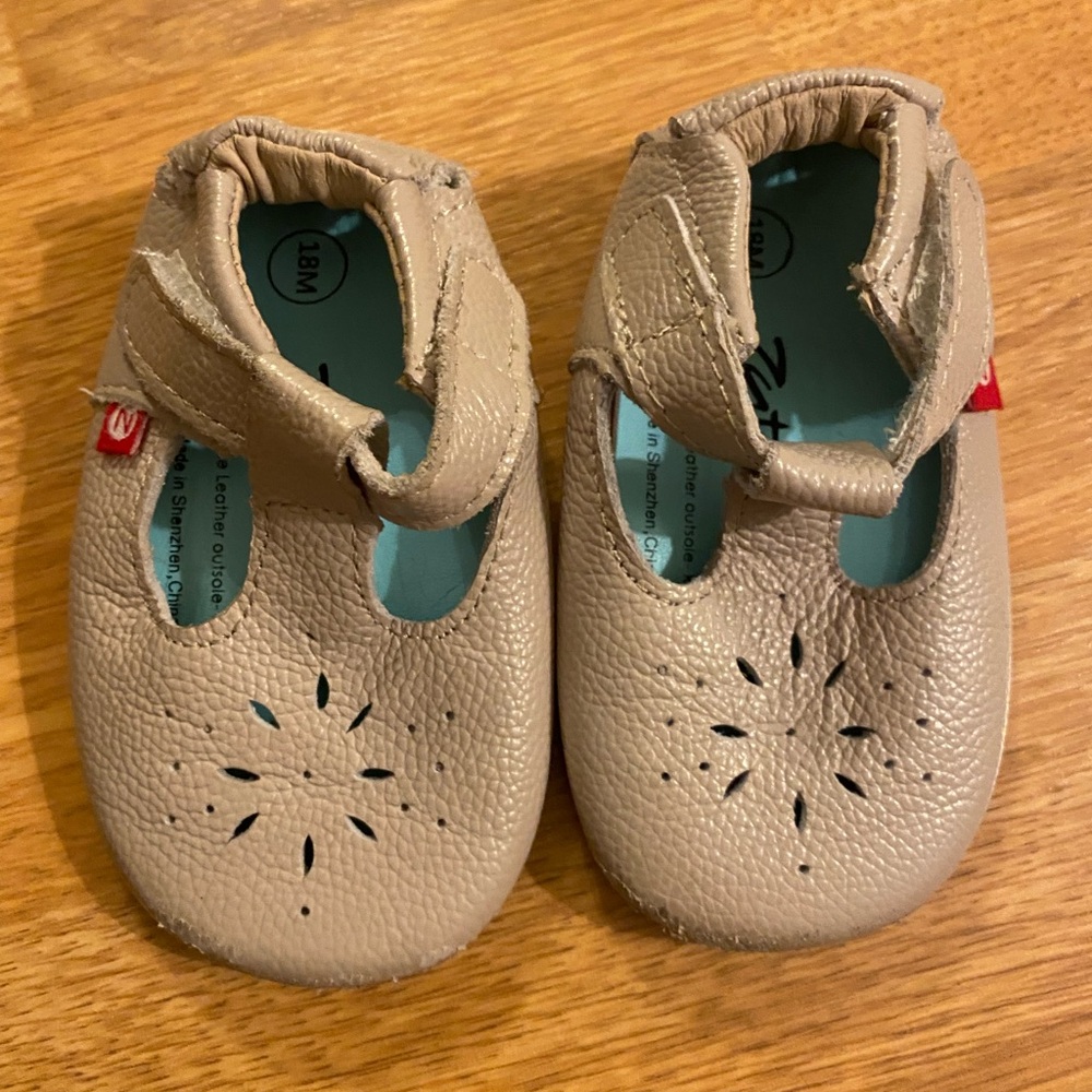 Zutano Dove Leather Mary Jane Shoe